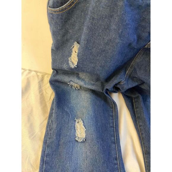 2xl xxl Denim Jean Overalls Distressed - Picture 3 of 9